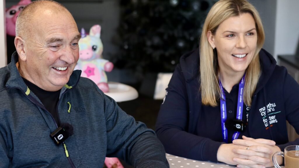 Foster Carer Steve with Lisa from Foster Wales 